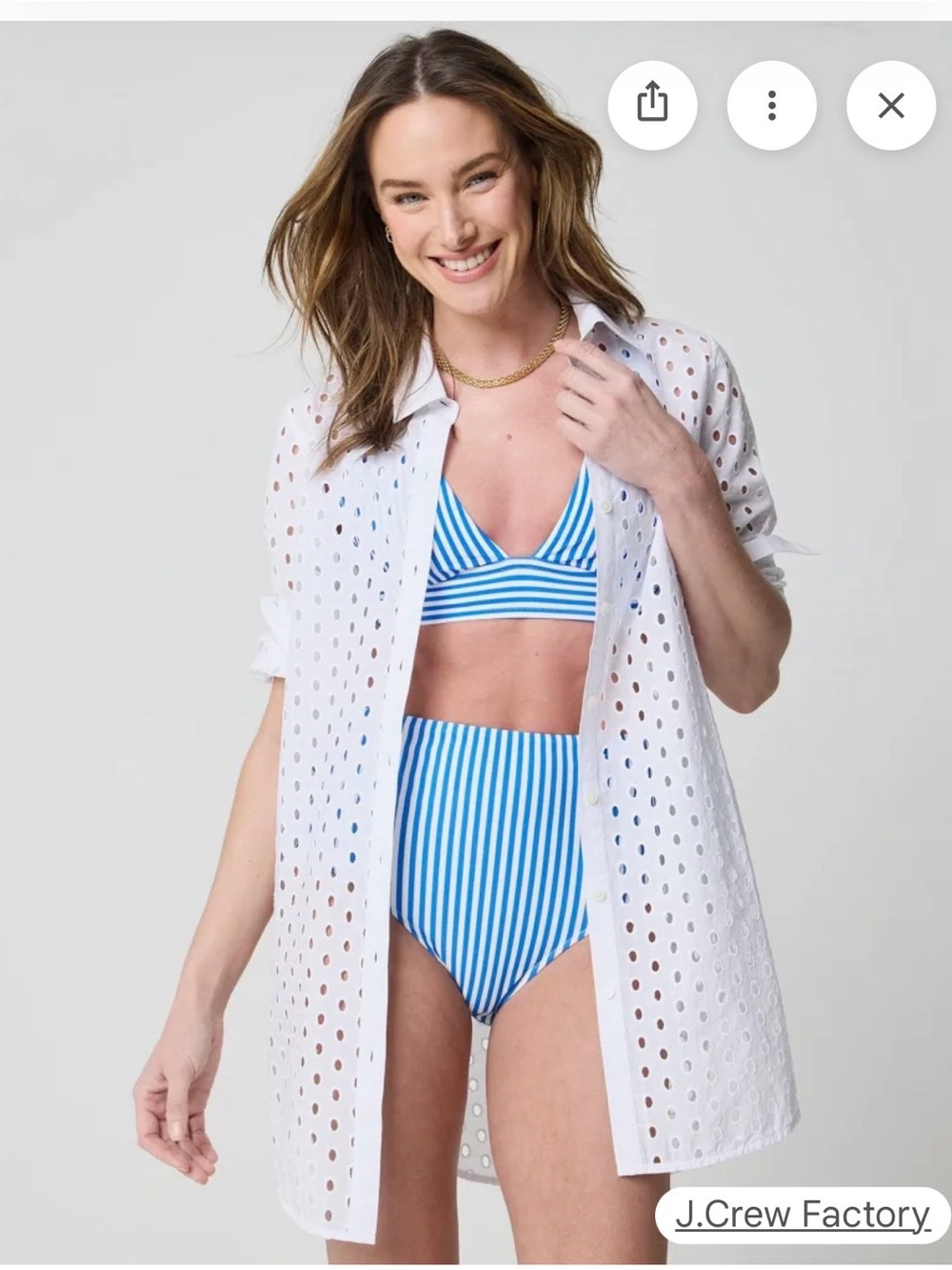 J Crew eyelet swimsuit coverup